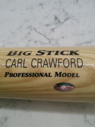 Carl Crawford Tampa Bay Rays/Red Sox AUTOGRAPHED 34 Inch Bat MLB Witnessed 3