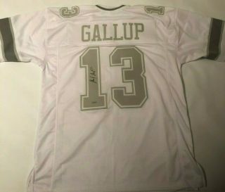 Michael Gallup Autographed Dallas Cowboys Ice Jersey Tristar Authenticated