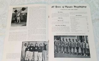 Vintage 1948 US Olympic Team Weightlifting Trials Program Bob Hoffman Coach 5