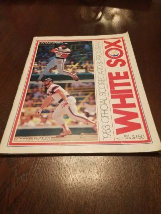 1983 Official Scorecard And Program Chicago White Sox