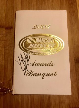 Kevin Harvick 2001 Signed Awards Banquet Program Nascar Busch Series