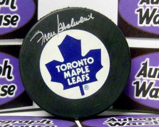 Frank Mahovlich Autographed Hockey Puck (toronto Maple Leafs)
