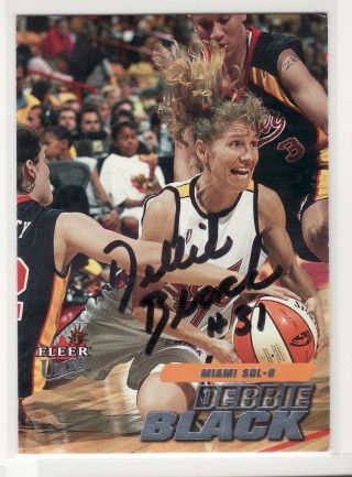 Debbie Black Miami Sol St.  Josephs Autographed Basketball Card