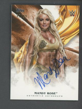 2019 Topps Wwe Wrestling Undisputed Mandy Rose Signed Auto Autograph 69/99