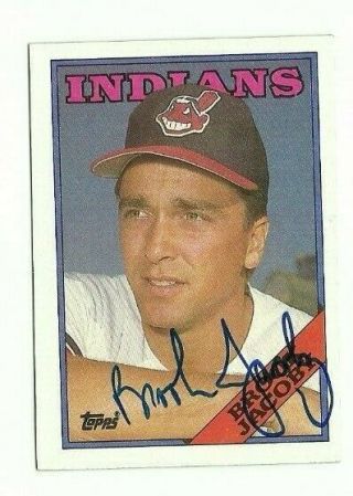 Brook Jacoby 1988 Topps Auto Autographed Signed Card Indians