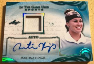 2019 Leaf In The Game Martina Hingis Tennis Shirt Auto Autograph 7/9