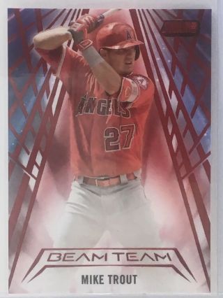 2018 Topps Stadium Club Mike Trout Beam Team Red