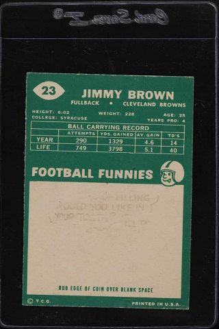 1960 Topps Football Jim Brown 23,  EXMT (PWCC) 2
