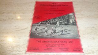 1933 - 34 D & M Official Basketball Rules Booklet - Draper - Maynard Co.
