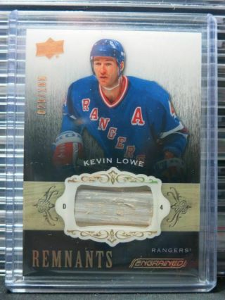 2018 - 19 Engrained Kevin Lowe Remnants Game Stick Relic 020/100 Bb