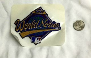 Official Mlb 1997 World Series Jersey Patch Cleveland Indians Florida Marlins
