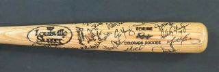 97 Colorado Rockies Multi - Signed Game Issued Bat W/ 30 Signatures