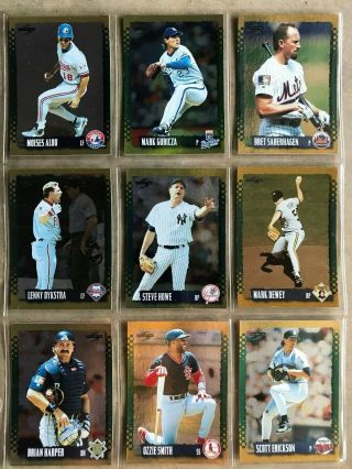 1995 Score Baseball Gold Rush Parallel Baseball Card Set (605) Tough 3