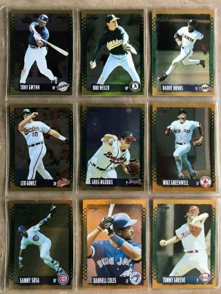 1995 Score Baseball Gold Rush Parallel Baseball Card Set (605) Tough 4