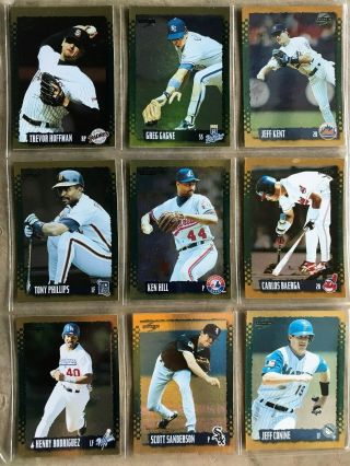 1995 Score Baseball Gold Rush Parallel Baseball Card Set (605) Tough 6