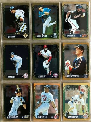 1995 Score Baseball Gold Rush Parallel Baseball Card Set (605) Tough 8