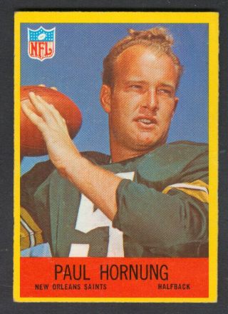 1967 Philadelphia Football Paul Hornung 123 Saints -