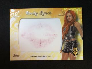 2016 Topps Wwe Authentic Kiss Card Becky Lynch /99 Nxt Divas