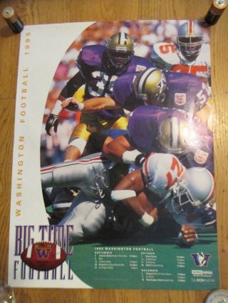 1995 U Of Washington Huskies Schedule Poster - Big Time Football