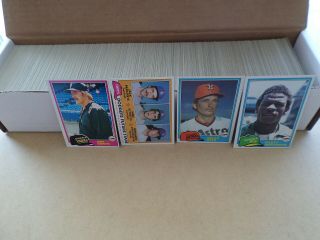 1981 Topps Baseball Mlb 726 Card Complete Set Nolan Ryan,  Henderson,  Kirk Gibson