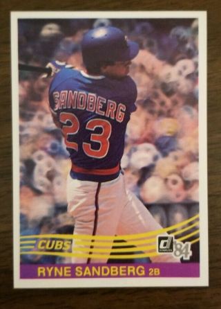 1984 Donruss Ryne Sandberg - 2nd Year - Chicago Cubs - Mlb Hof -,
