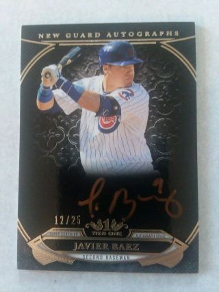 2015 Topps Tier 1 Guard Javier Baez Chicago Cubs On Card Auto.  12/25