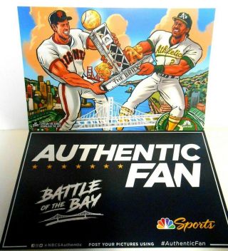 Battle Of The Bay 2019 Oakland Athletics Vs Sf Giants Sga Baseball Cheer Card