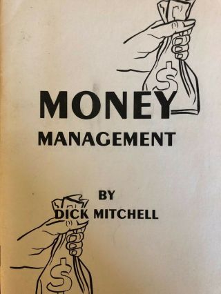 Money Management By Dick Mitchell - Horse Race Handicapping Pamphlet