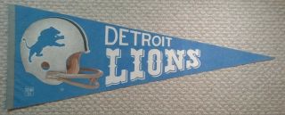Vintage Detroit Lions Full Size Nfl Football Pennant 3d Style