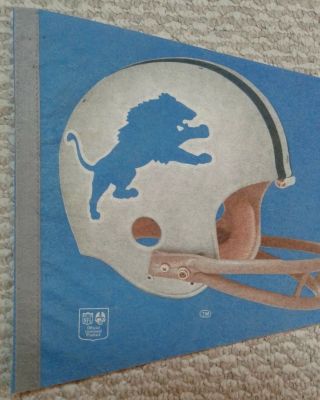 Vintage Detroit Lions Full Size NFL football Pennant 3D style 5