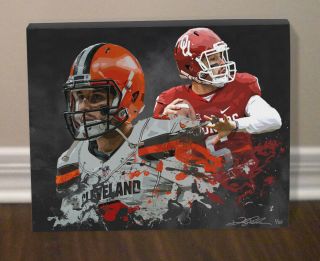 Baker Mayfield 18x24 Cleveland Browns Limited Edition Canvas Print 01/30