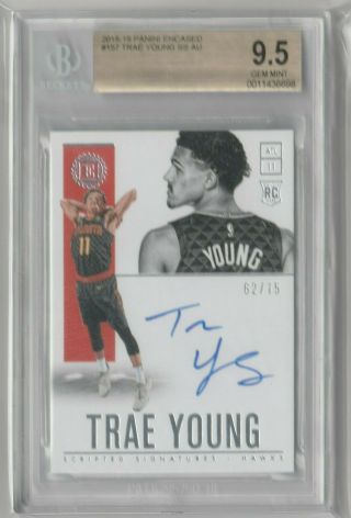 2018/19 Encased Basketball Trae Young Rookie Scripted Signatures Auto /75 9.  5/10
