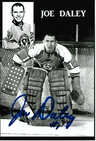 Joe Daley - Vintage Hand - Signed Autograph Pittsburgh Penguins 4x6 Hockey Photo