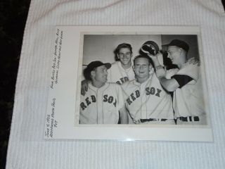 June 4,  1952 - 9 X 7 Associated Press Photograph - Four Boston Red Sox Players
