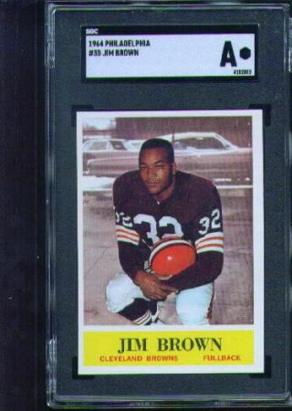 1964 Philadelphia Football 030 Jim Brown Sgc Cleveland Browns Hof