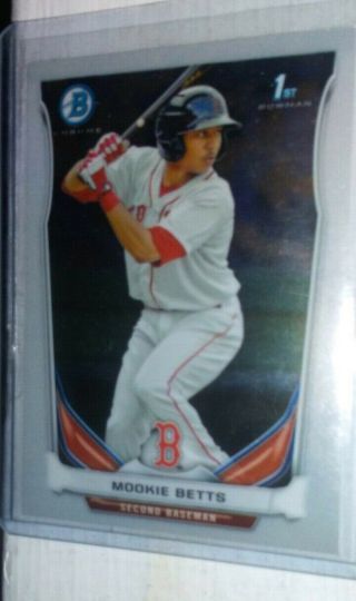 Mookie Betts 2014 Bowman Chrome Prospects - Rookie Red Sox Rc