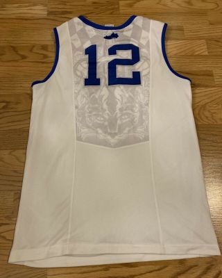 Nike University Of Kentucky Basketball Jersey 12 Mens Medium M Elite Authentic 5