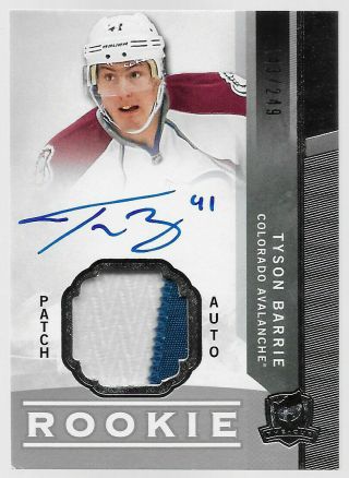 2012 - 13 Tyson Barrie The Cup Autograph Rookie Patch 143/249 Auto Rc Maple Leafs