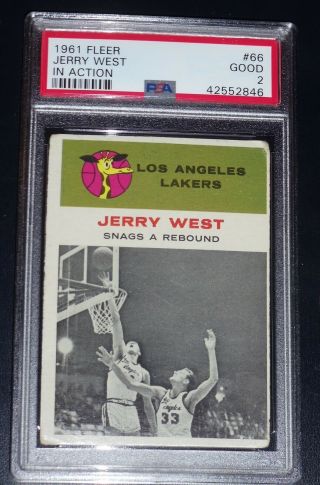 1961 Fleer Jerry West Rookie Psa 2 Good 66 In Action Rc Check Out Others