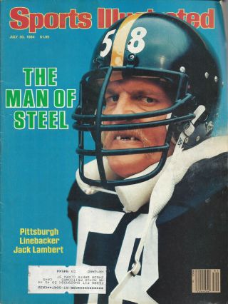 Sports Illustrated July 30 1984 Jack Lambert Pittsburgh Steelers