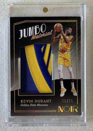 Kevin Durant 2018 - 19 Noir Jumbo Materials Game Worn Patch D 07/10 Nasty