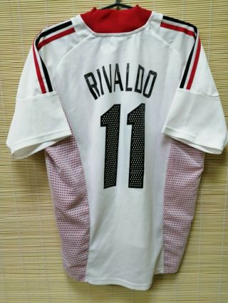 Milan Italy 2002 2003 Away Shirt Jersey Adidas 11 Rivaldo Brasil Vintage