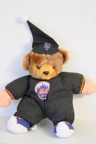 York Mets Vintage Bedtime Teddy Bear Plush Toy Doll 1999 Nwt