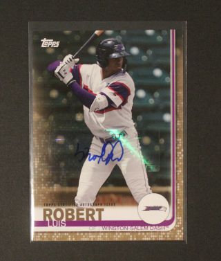 2019 Topps Pro Debut Luis Robert Gold Auto Card /50 White Sox Rookie Autograph