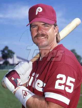 1991 Topps Baseball Card Final Color Negative Steve Lake Phillies