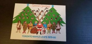 1979 - 80 Toronto Maple Leafs Vintage Seasons Greetings Card