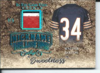 2019 Leaf Itg Sports Walter Payton Nickname Hall Of Fame Prime Patch 4/5