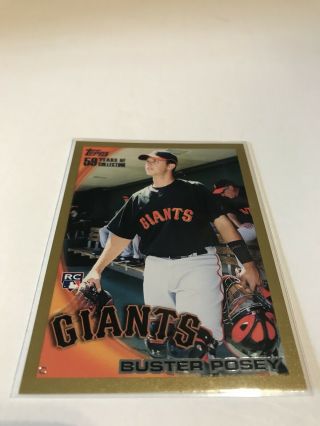 2010 Topps Gold Buster Posey /2010 Rookie Rc Card San Francisco Giants 2