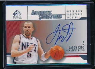 2003 - 04 Sp Authentic Signature Edition Jason Kidd Auto Autograph