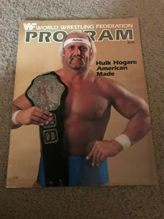 1984 Wwf Program 114 Hulk Hogan Issue Greg The Hammer Valentine B.  Brian Blair